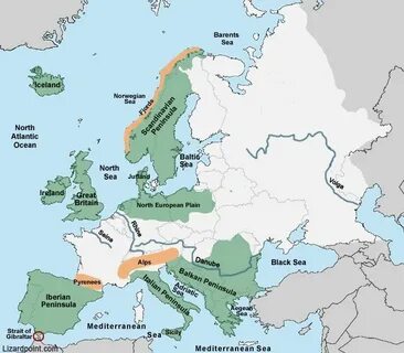 Полуострова европы