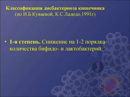 Степени дисбактериоза