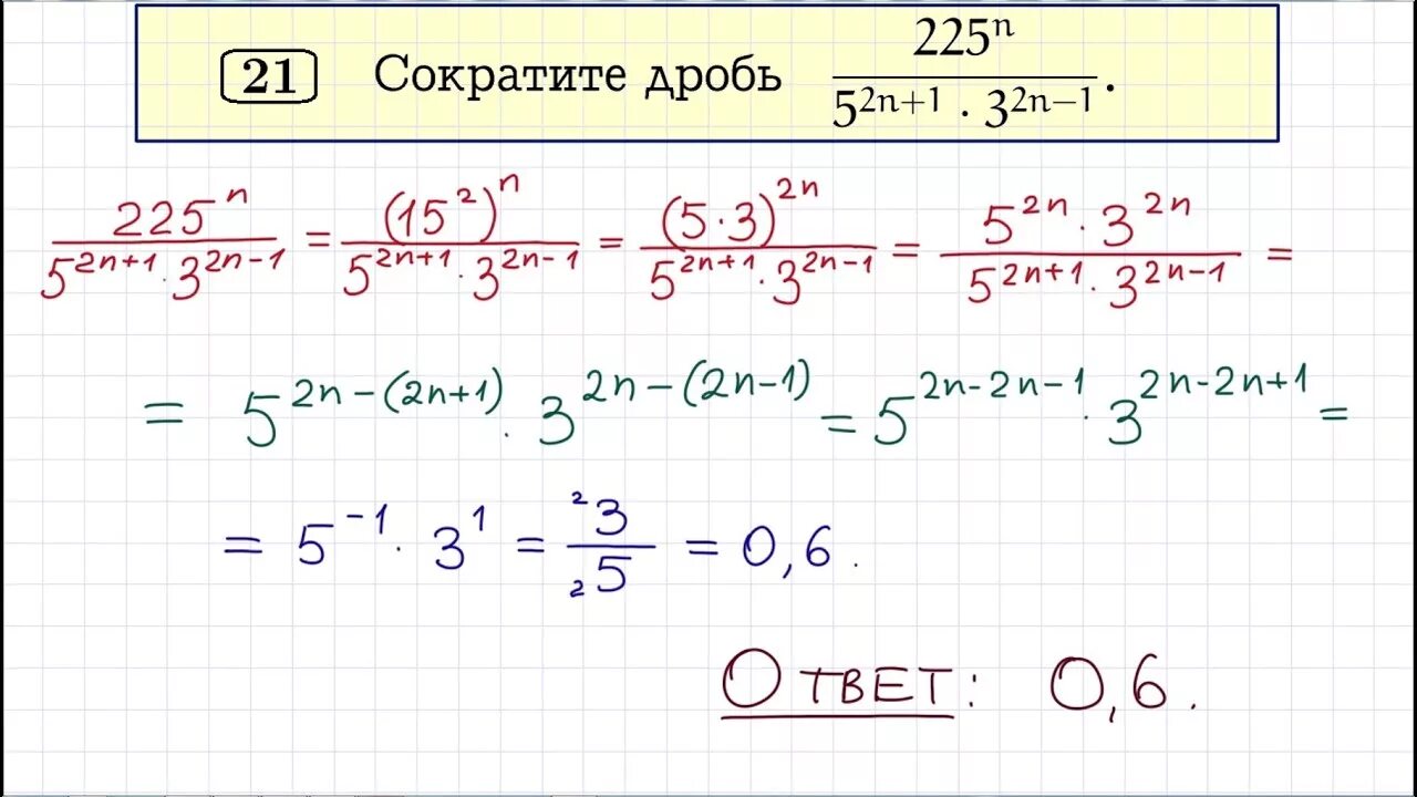 Оформление 21 огэ математика