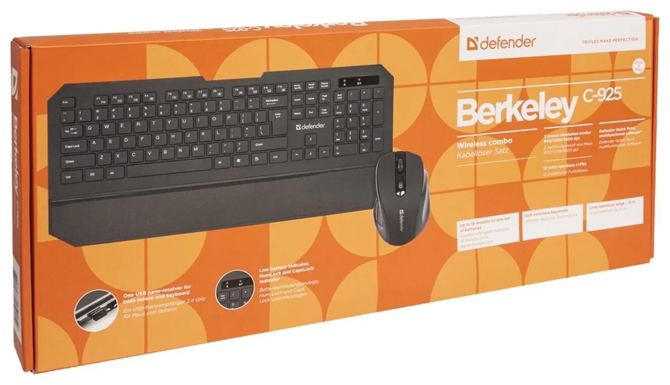 Defender berkeley. Комплект (клавиатура+мышь) Defender Berkeley c-925, USB. Defender набор c-925 Berkeley беспроводные мышь + клавиатура. Defender Berkeley c-925 Nano Black USB. Беспроводной набор Defender Berkeley c-925 ru,черный,мультимедийный # 45925.