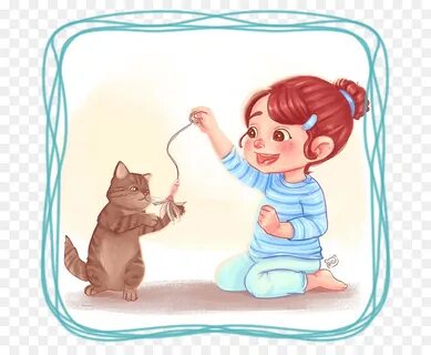 Девочка играет картинки для детей