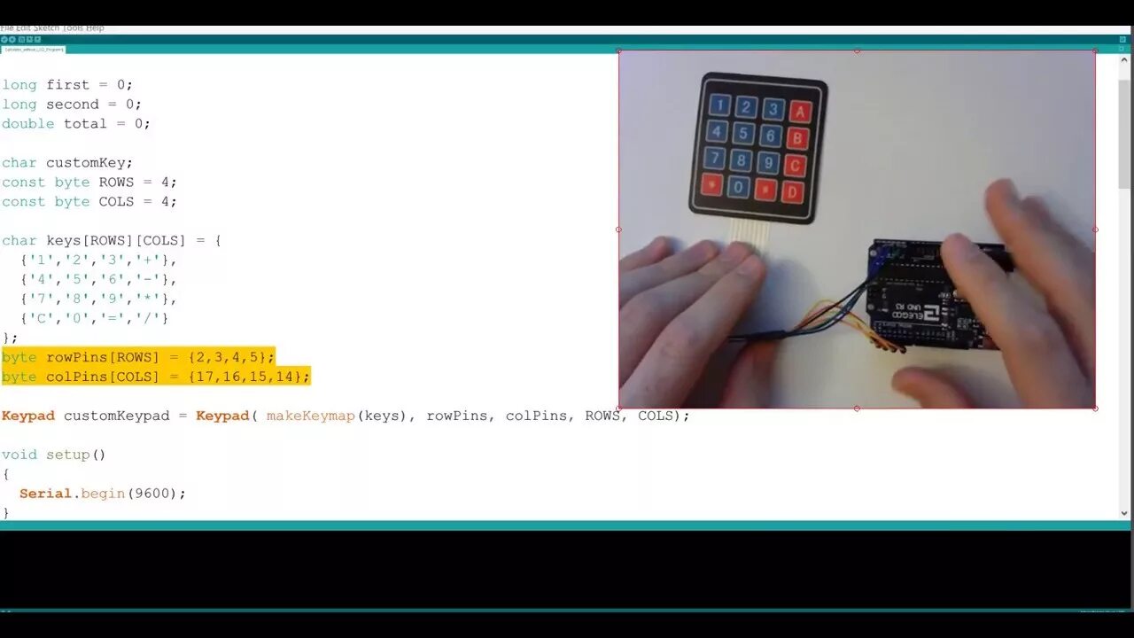 Калькулятор на ардуино. Библиотека math.h для ардуино. arduino calculator using 4x4 keypad.
