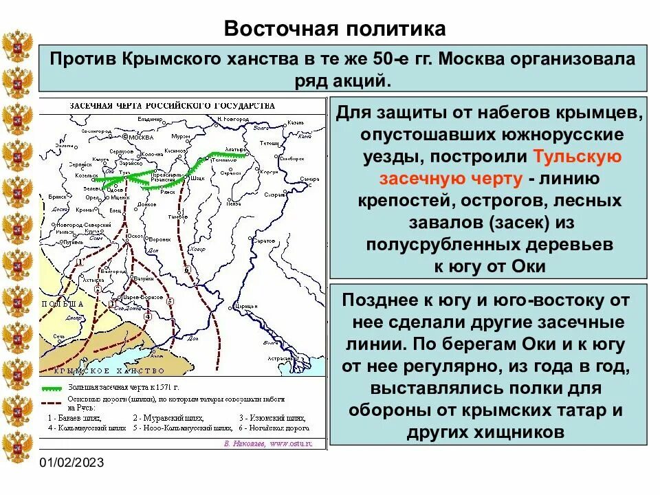 Укрепление южных рубежей россии 7 класс. Меры для защиты от набегов крымских татар. Защита от набегов Крымского ханства. Набеги крымских татар засечные черты карта. Крымское ханство таблица.