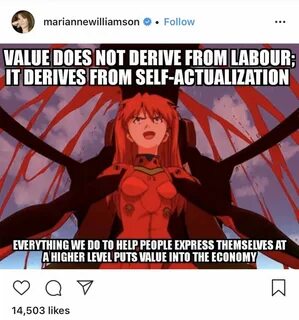 Imgur - Marianne Williamson is r/majorlyevangelion.