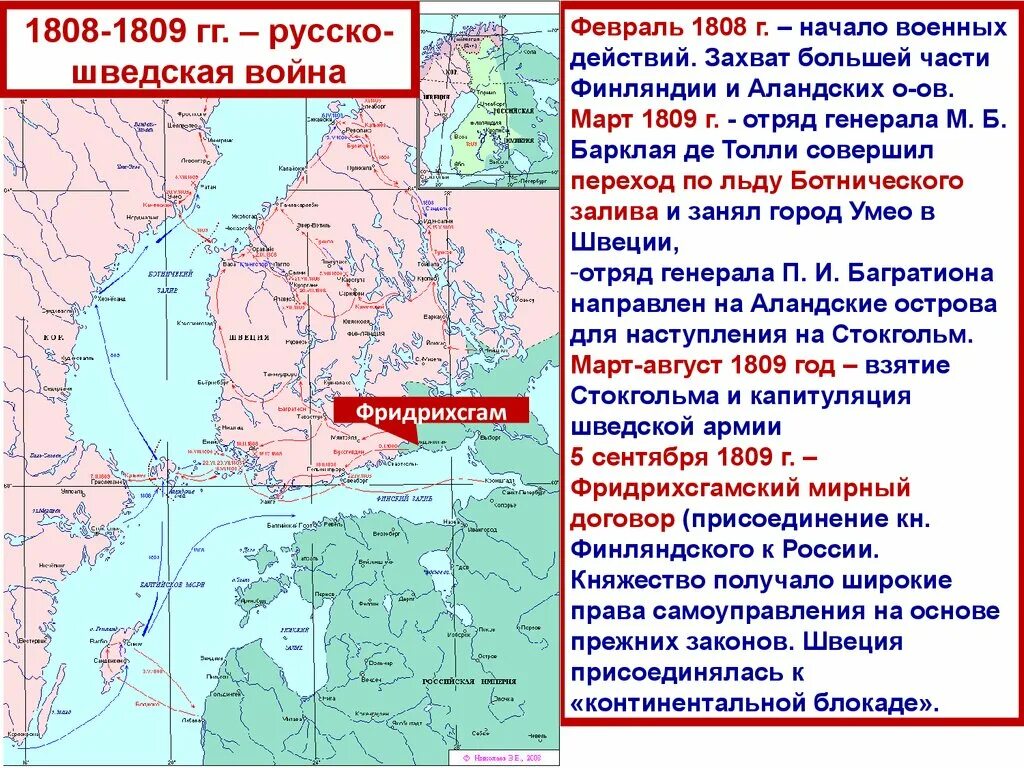 Финляндия присоединилась. Карта русско-шведской войны 1808-1809 г.. Присоединение Финляндии в 1809.