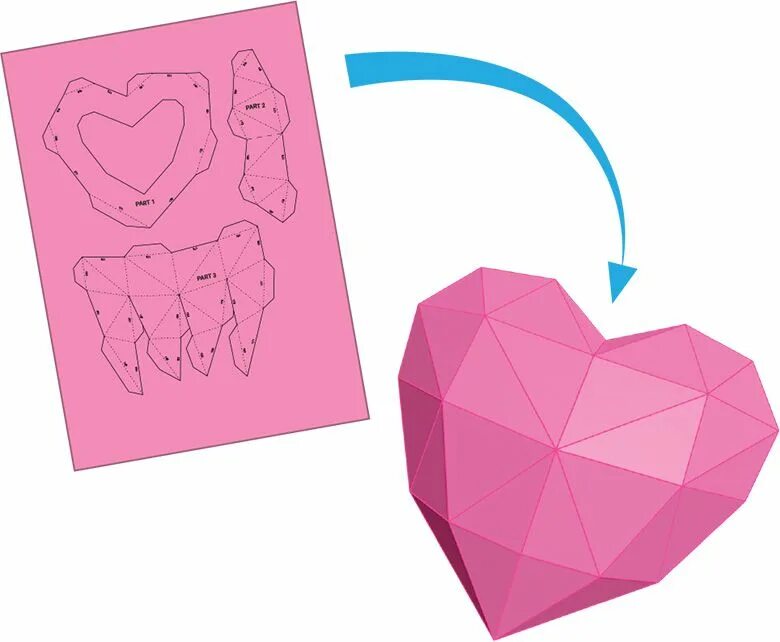 Простые развертки. Бумажный макет сердца. Распечатка объемного сердца. Объемные бумажные фигуры. Сердце объемное фигурка.