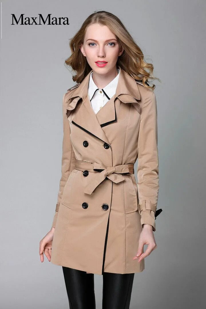 Классический плащ купить. (Trench Coat) плащ тренчкот -. Двубортный приталенный тренч с поясом Burberry 4044822. Кожаный тренч хаки. Тренчи женские.