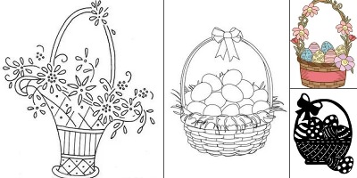 трафарет корзинки