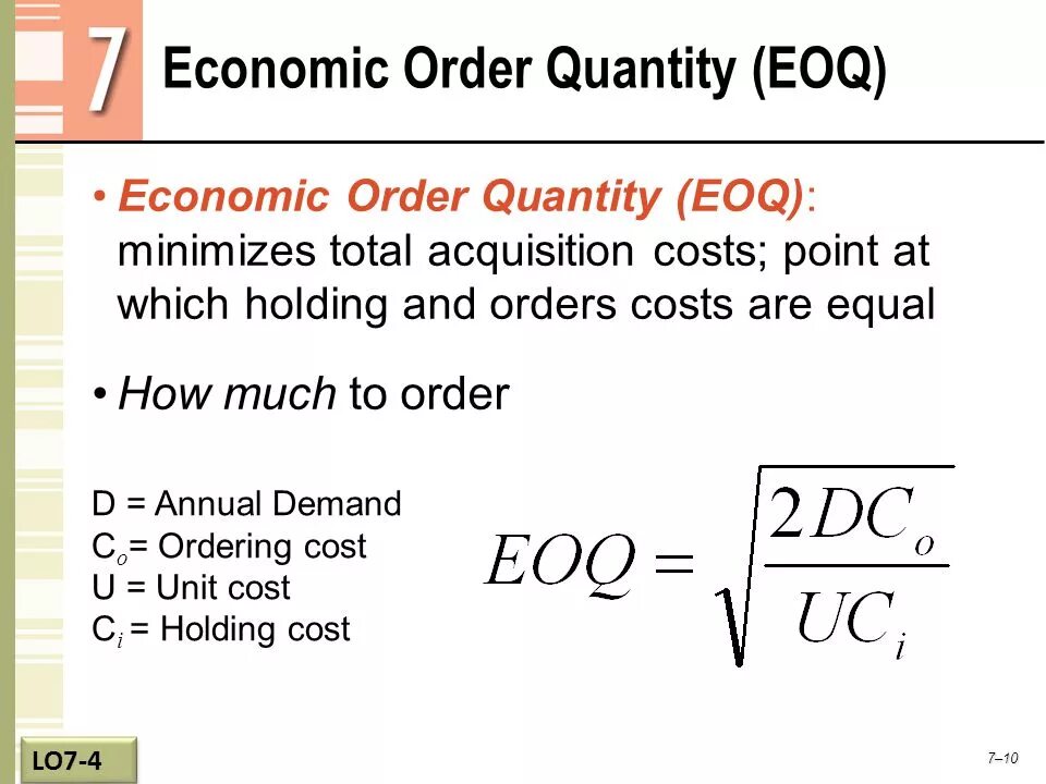 Ordering quantity. Формула Уилсона EOQ. EOQ формула. Модель EOQ – economic order Quantity. Модель EOQ.