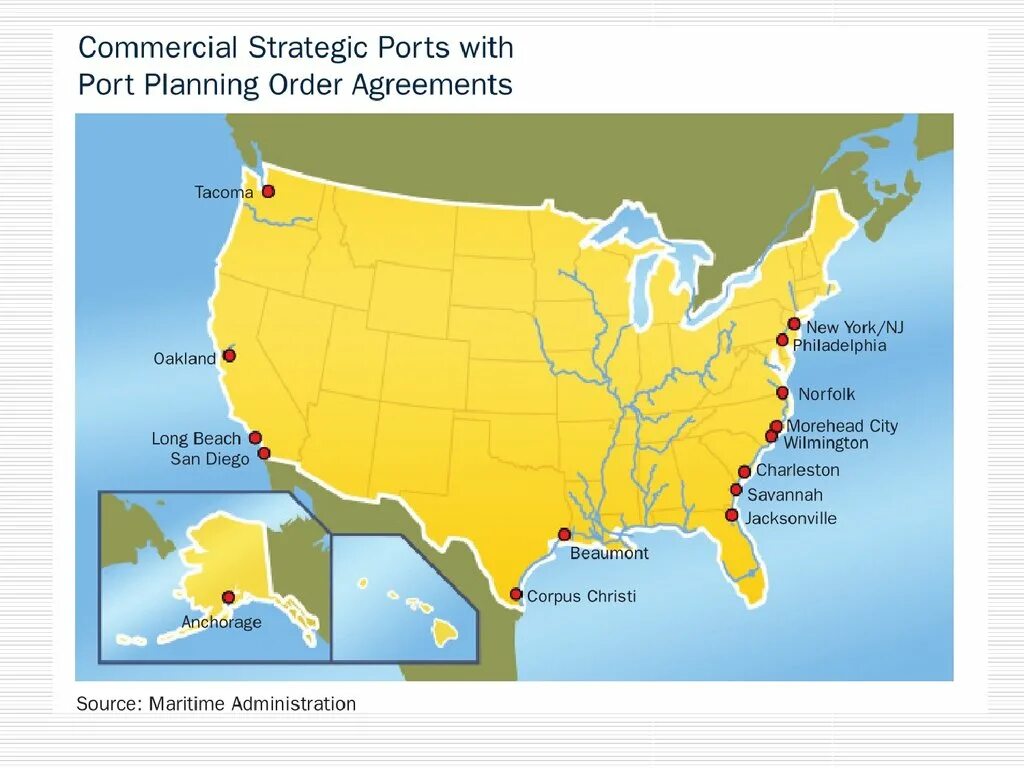 Порты США на карте. Крупнейшие морские Порты США на карте. Г Саванна США на карте. Крупнейшие Порты США на карте.