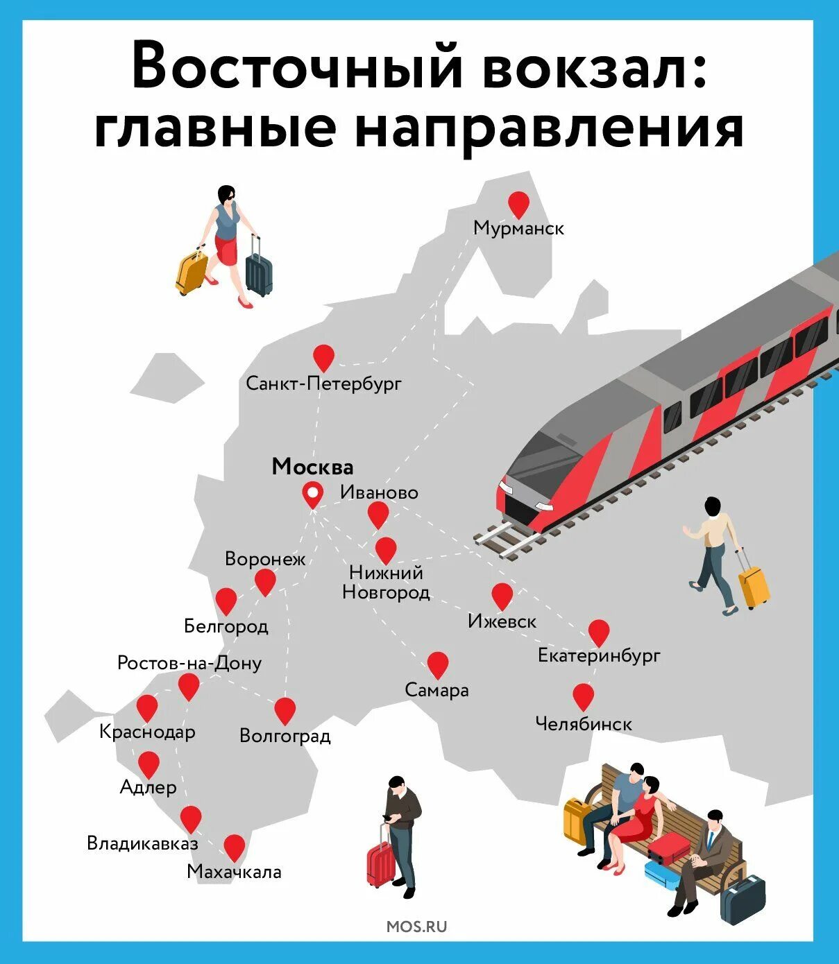 Жд восточный карта. Схема восточного вокзала в Москве. Восточный вокзал на карте. Восточный вокзал направления. МСК Восточный вокзал на карте.