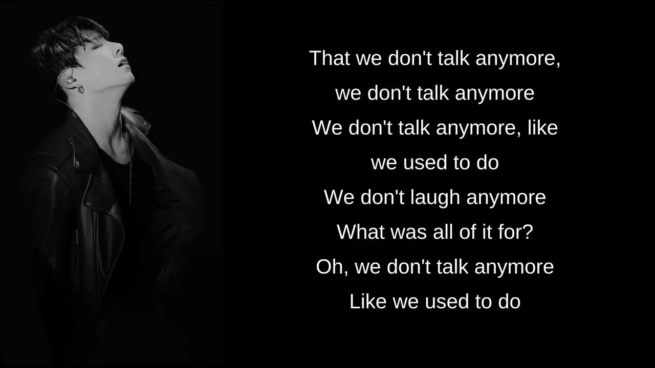 Dont anymore. Чонгук we don't talk anymore. We don't talk anymore Jungkook Jimin. We don't talk anymore текст Чонгук. We don't talk anymore Jungkook Jimin текст.