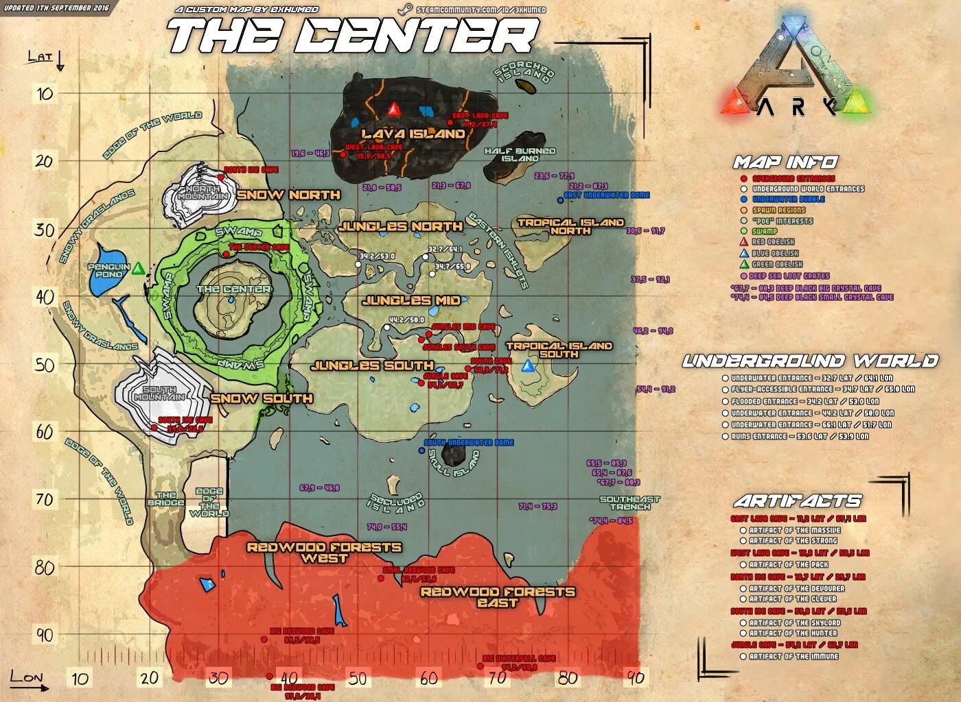 Карты арк сурвайвал. Карта АРК the Center. Где находится виверна в АРК на карте the Center. Пещеры на карте центр в АРК. Карта ресурсов АРК центр.