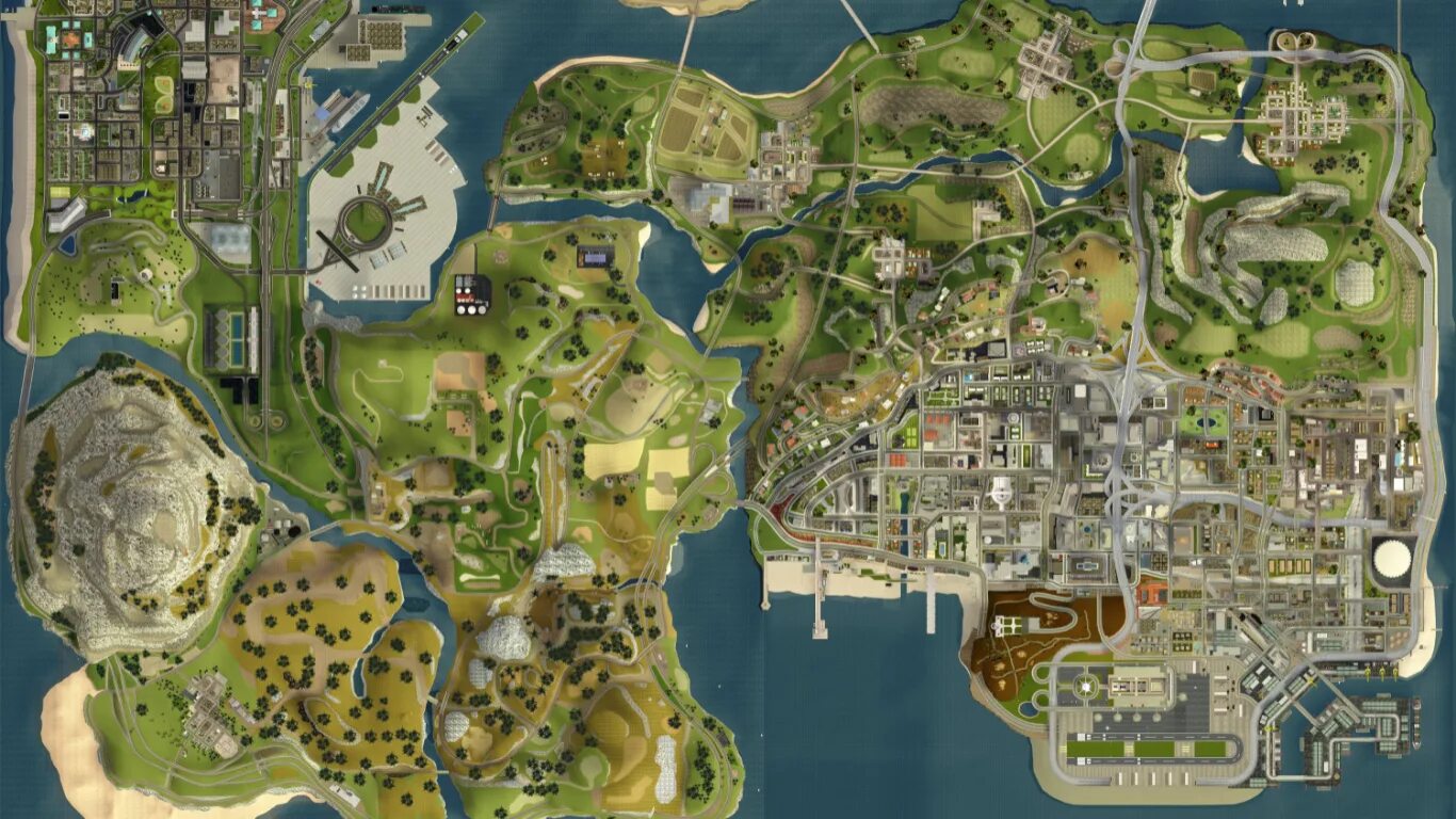 Где лс. Карта GTA sa. Grand Theft auto San Andreas карта.