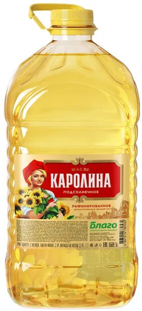 Масло каролина подсолнечное фото Доставка Масло подсолнечное Каролина 900мл на дом по низкой цене. globus-online.