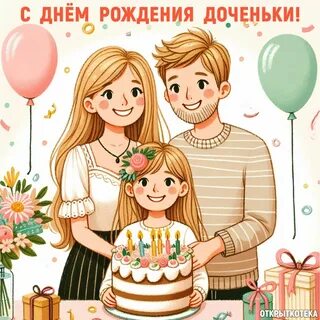 Картинки С Днем Рождения Дочечки Для Родителей.