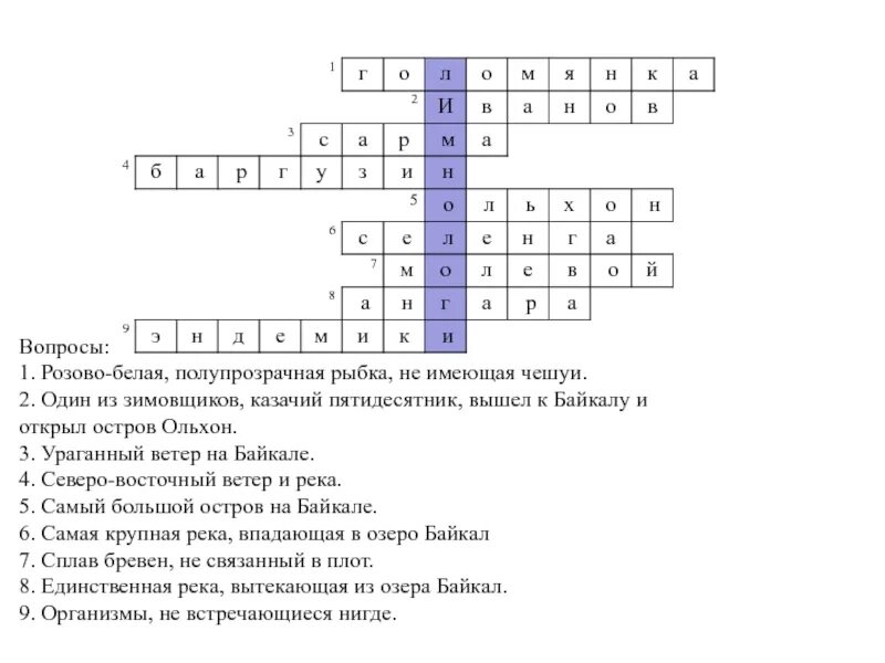 Кроссворд Байкал Жемчужина Сибири. Кроссворд по теме "Байкал-Жемчужина Сибири". Кроссворд по Байкалу. Кроссворд на тему Байкал. Ответы на кроссворд озера