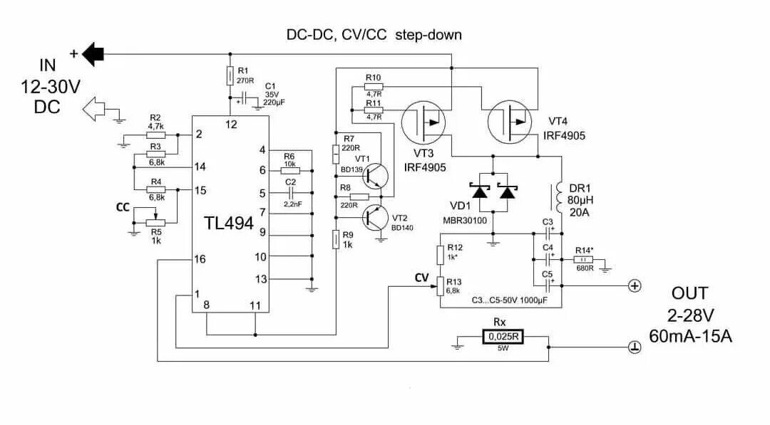 Ru publ 1. Схема импульсного стабилизатора напряжения на tl494. Схема повышающего DC-DC преобразователя на tl494. Импульсный преобразователь напряжения схема на tl494. Зарядное устройство на tl494 схема.