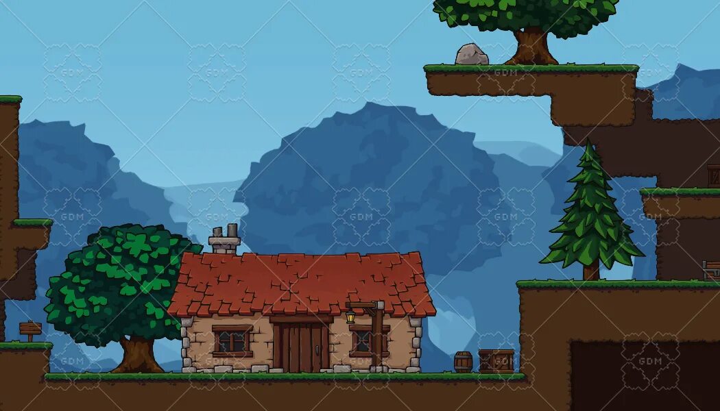 Гд платформер 2.2. Tileset 2d platformer. пещера tileset платформер. фон для 2д платформера. домик для платформера.