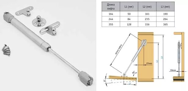 Как установить газлифт на шкаф. Газлифт 60n Нижний. Газлифт 120n, l=244мм Donati. Газлифт мебельный 100n. Газовый подъемник 80n чертеж.