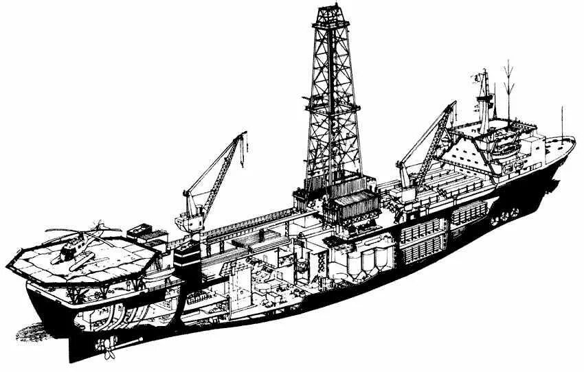 Буровой корабль. Буровое судно West Auriga.