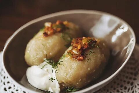 Цеппелины из картофеля с фаршем