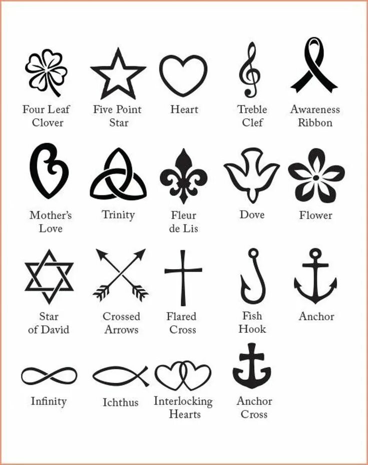 Известные символы. Тату символы. Женские тату символы. Знаки для тату и их значение.