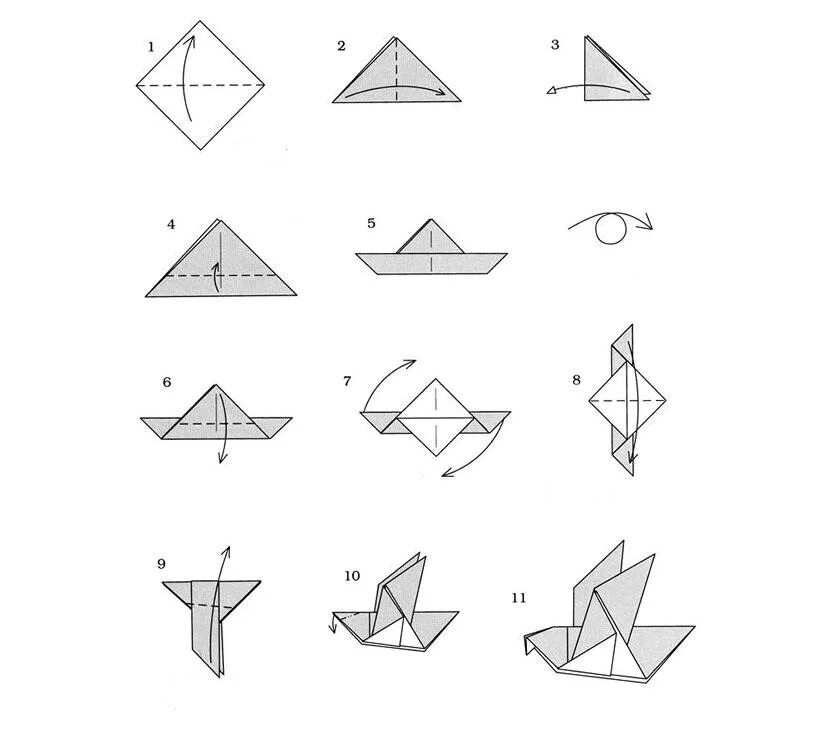 Инструкция как сделать из бумаги. Голубь из бумаги оригами пошагово для детей. Птица оригами голубь схема для начинающих оригами из бумаги. Голубь из бумаги схема складывания. Оригами голубь из бумаги пошаговой инструкции для детей.