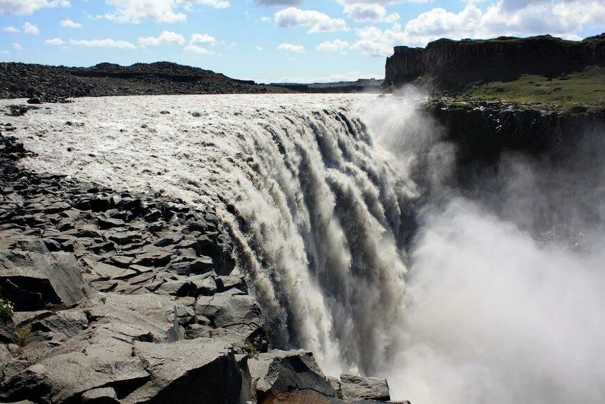 Какой самый мощный водопад. Водопад Деттифосс. Самый мощный в Европе водопад Деттифосс. Деттифосс Исландия. Водопад Dettifoss, Исландия.
