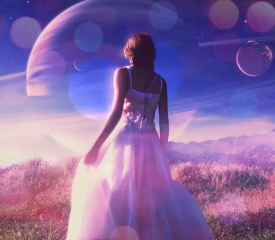 Девушка Вселенная. Девушка в платье в небо. Эзотерика фон. Любовь на другой планете картинки. Просто неземная слушать