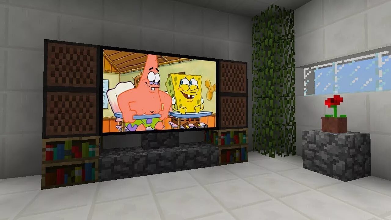 Включи телевизор в майнкрафте. Теливизортв маенкрафте. Включи телевизор в майнкрафте. Телевизор майнкрафт без модов. Телевизор в майнкрафте постройка без модов.