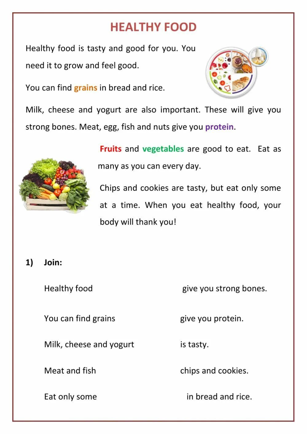 Food reading. Food texts for reading. Food reading Worksheets. Food reading Comprehension. Reading about food