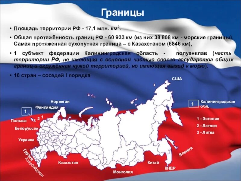 Российская граница сколько