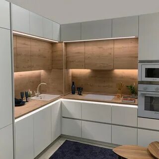 Кухни со шкафами до потолка