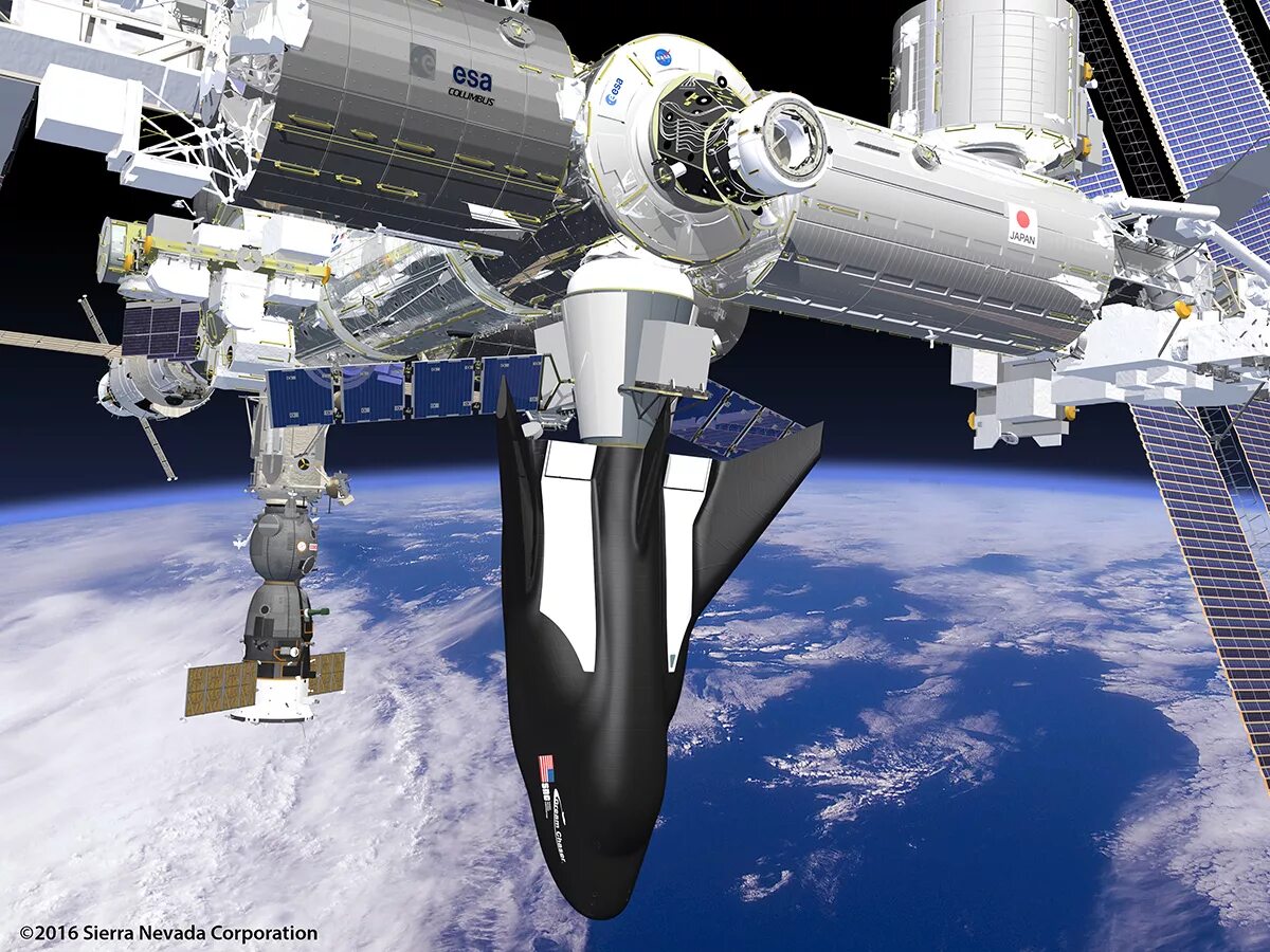 Шаттл на орбите. Космический челнок dream chaser. спейс шаттл и мкс. космический корабль дрим чейзер. спейс шаттл космический корабль.