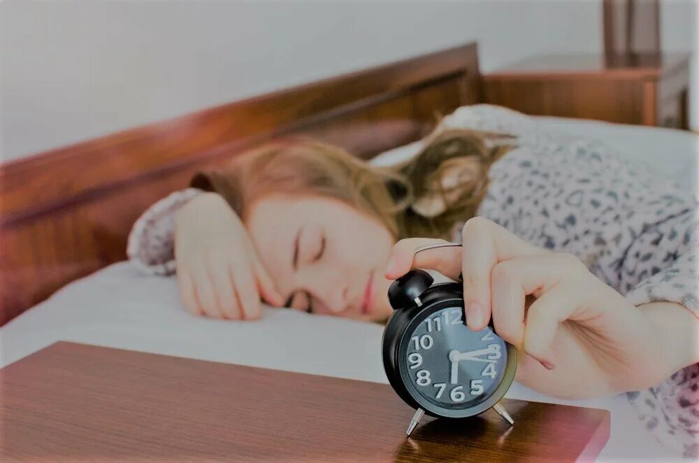 I woke up the alarm clock