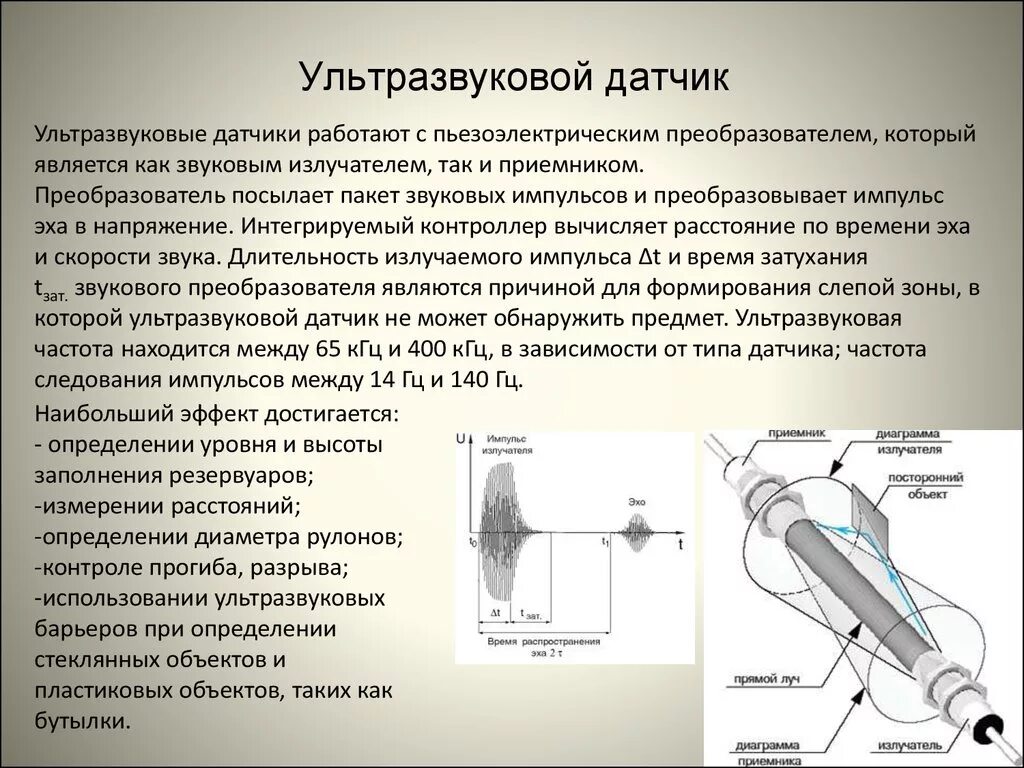 Зонд принцип. Принцип работы ультразвукового датчика. Принцип действия ультразвукового датчика теория. Ультразвуковые датчики скорости вращения. Принцип работы датчика расстояния.