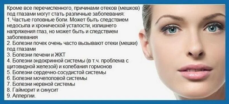 Отекло лицо утром как убрать. Отёки на лице причины причины. Мешки под глазами от отеков. Отёки на лице по утрам причины.