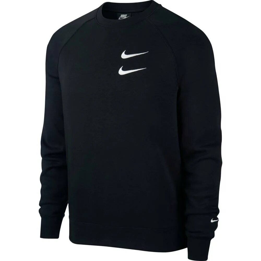 Черная кофта найк. Свитшот мужской Nike Swoosh Crew. Свитшот мужской Nike Sportswear Swoosh. Nike Sportswear Swoosh толстовка. Толстовка Nike Club Crew-Swoosh.