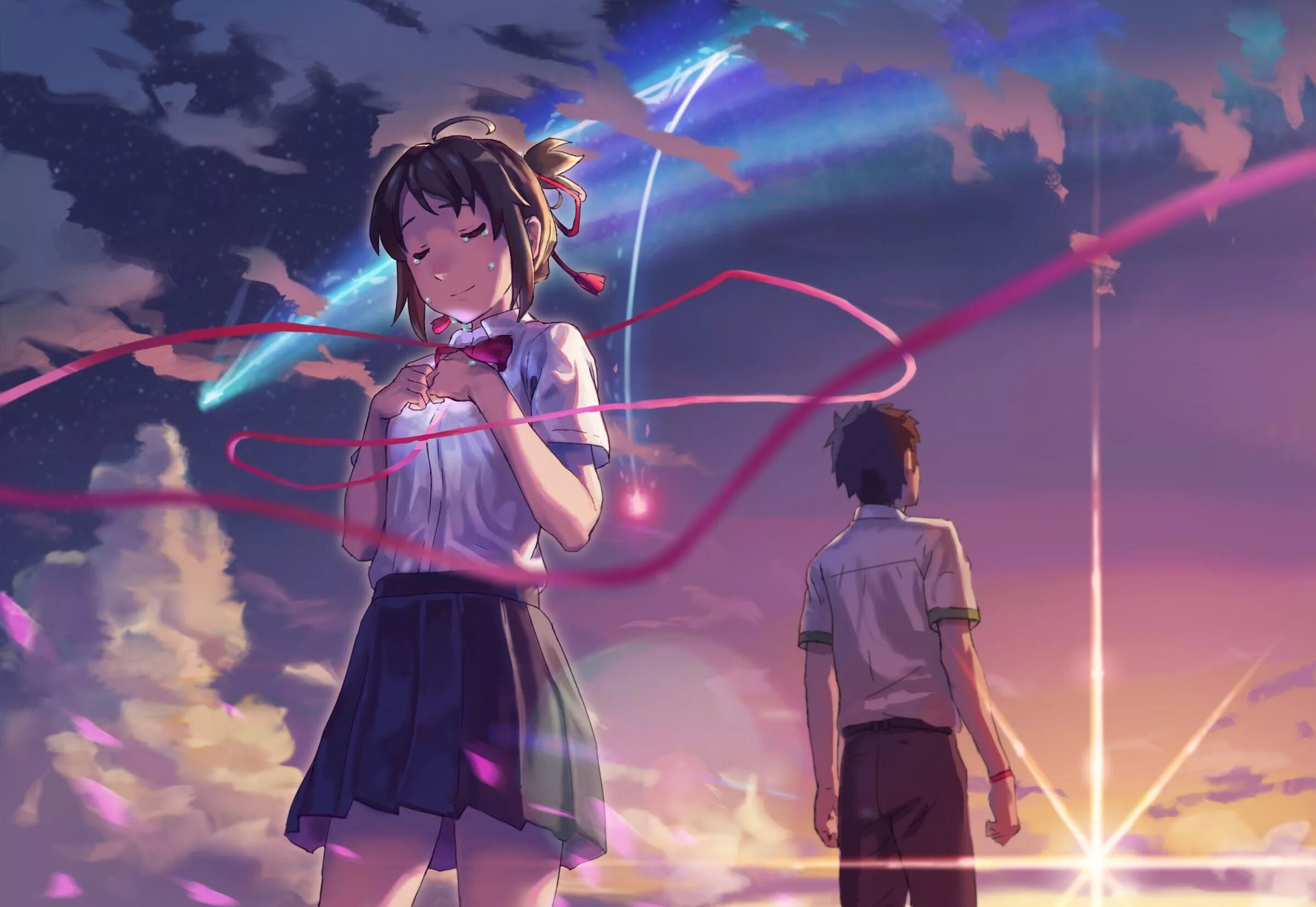 Мицуха Миямидзу. Твоё имя Kimi no na WA (2016). Я опять забыл имя твое