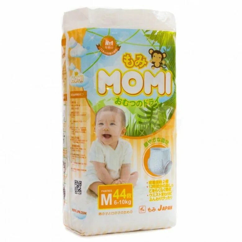 Подгузники Momi m 6-11кг.