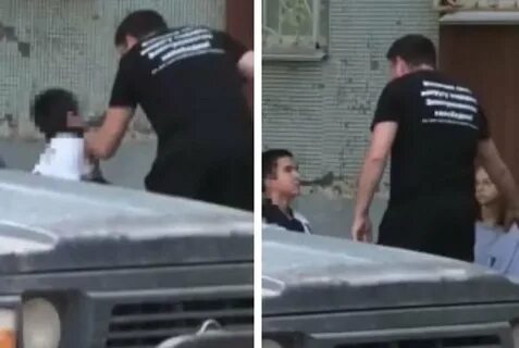Женщина ударил мальчик