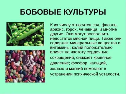 Бобовые детям