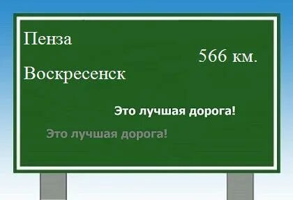 Расстояние до воскресенское
