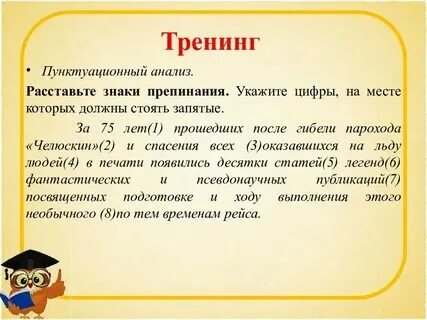 Задание 3 на пунктуационный анализ
