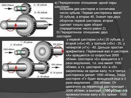 Передаточное число меньше больше