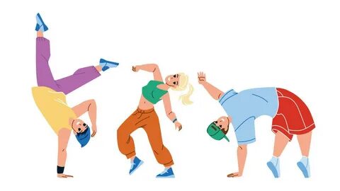 Download the Teenagers In Dancing Class Exercising Dance Vector 8164012 roy...