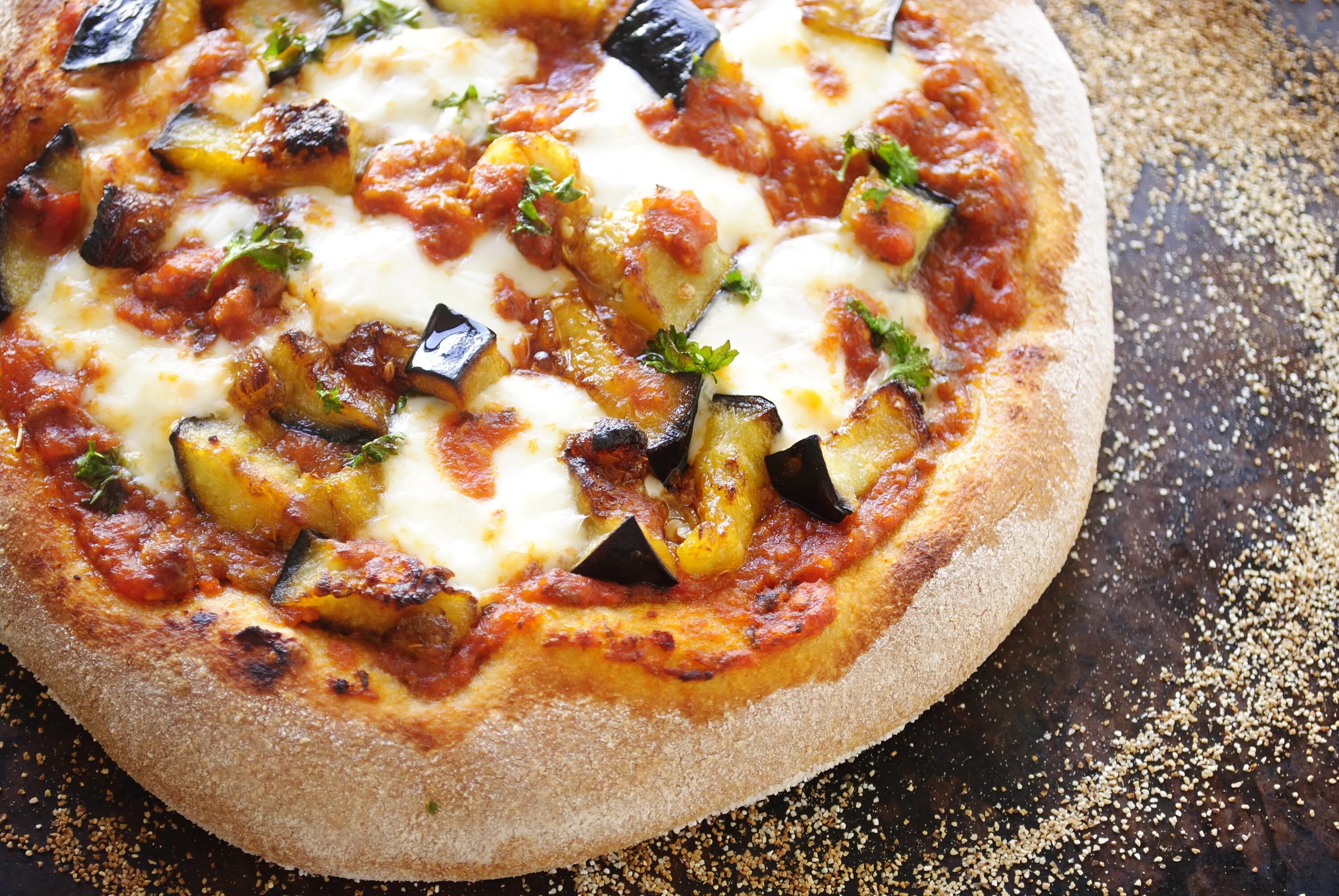 Eggplant pizza