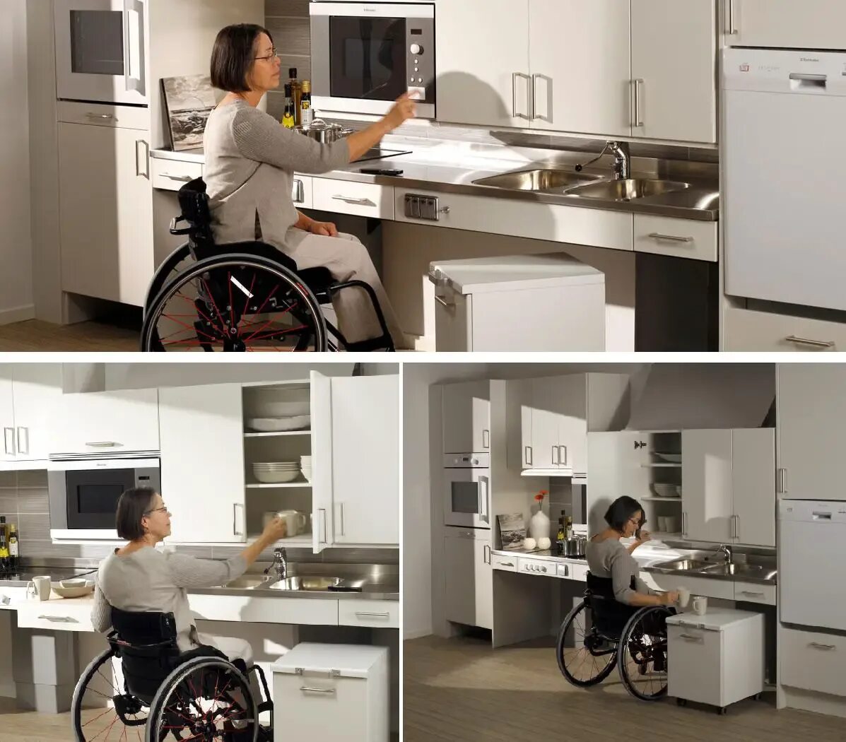 Accessible environment. Accessible wheelchair house. environment for the disabled. kitchen for disabilities appliance.