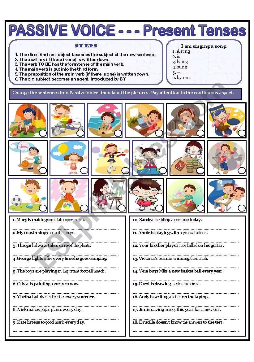 Passive voice present worksheet. Present simple Passive упражнения. Present Passive Voice упражнения. Passive Voice present Tenses. Exercises for Passive Voice.